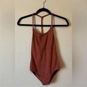 STONEMEN BODYSUIT ORGANIC COTTON RIB- Burnt orange- size M